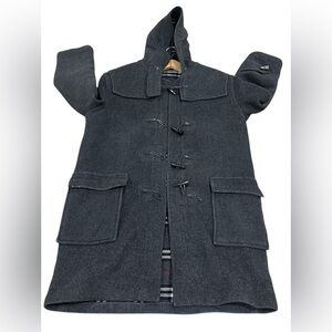 Burberry gray Label Duffle Coat gray Wool Detachable Hood EU52 large /meduim